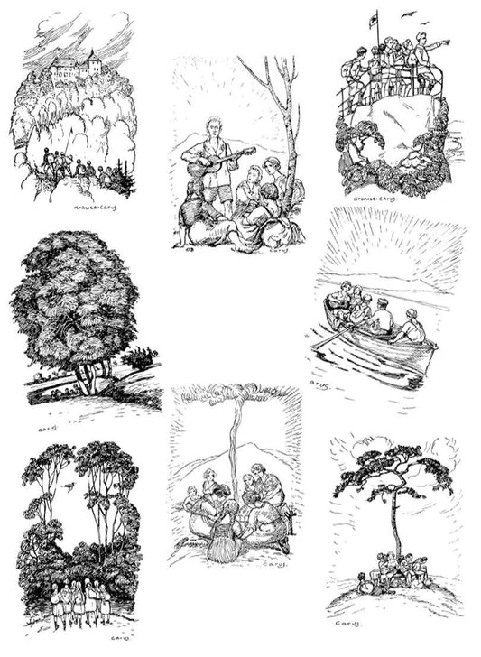 Série de 8 cartes postales – Wandervogel - Krause Carus 02