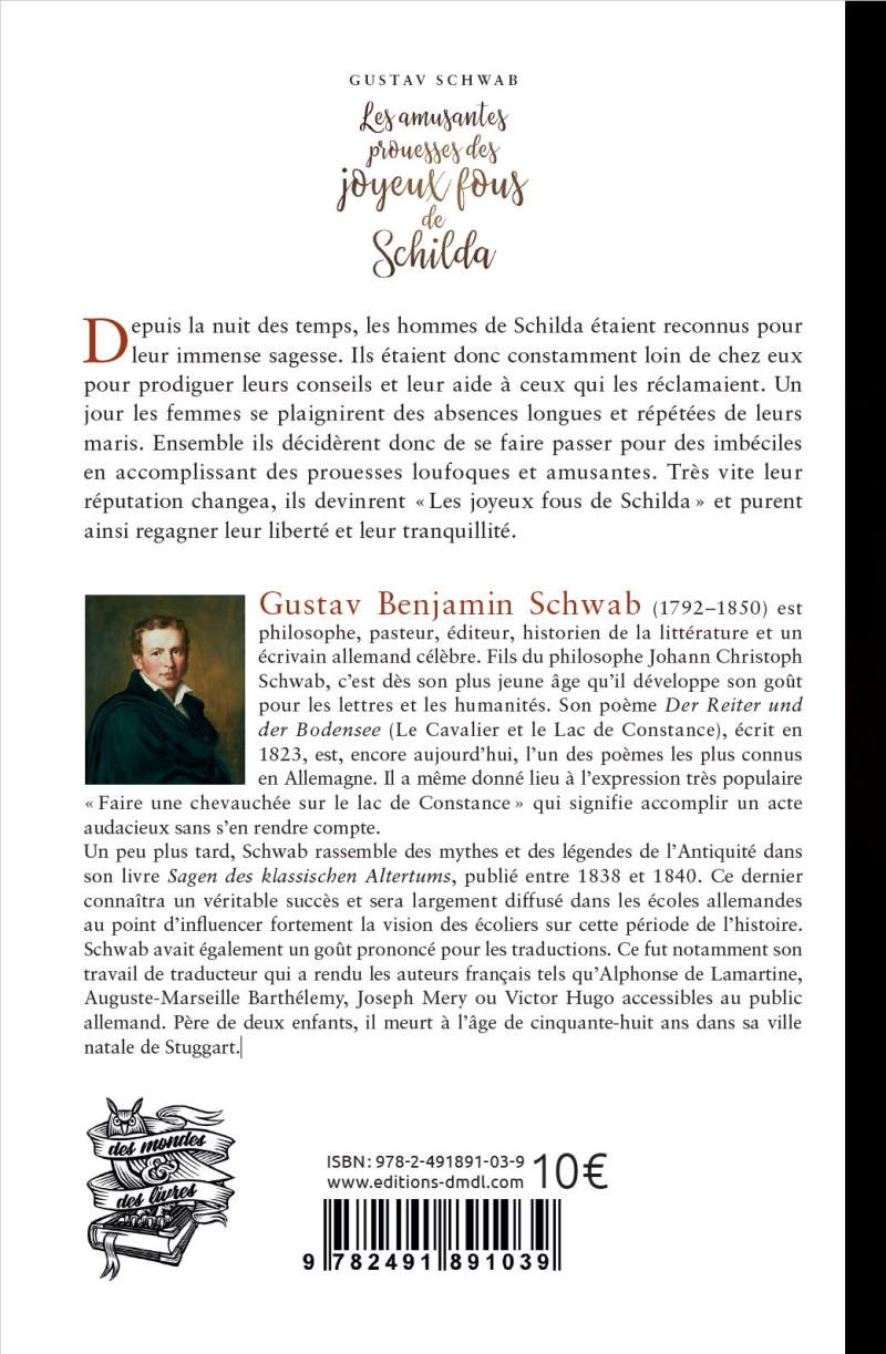 Gustav Schwab – Les joyeux fous de Schilda - Editions ACE