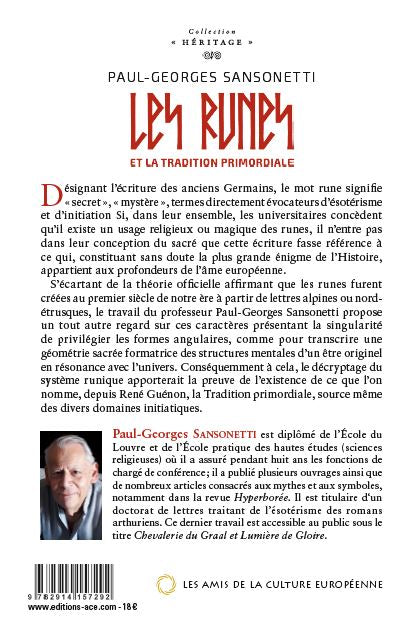 Les Runes et la Tradition primordiale – Paul - Georges Sansonetti - Editions ACE